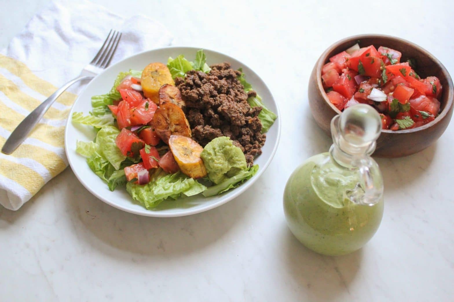 Taco Salad with Green Goddess Dressing Recipe (Whole30 + Paleo)
