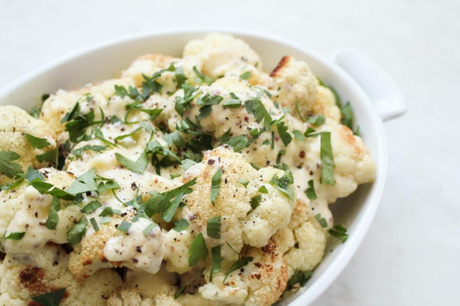 Gluten Free Creamy Roasted Cauliflower Recipe