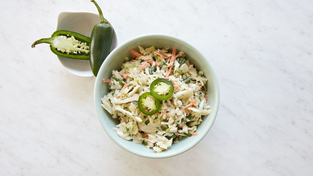 Sweet and Spicy Jalapeño Coleslaw Recipe