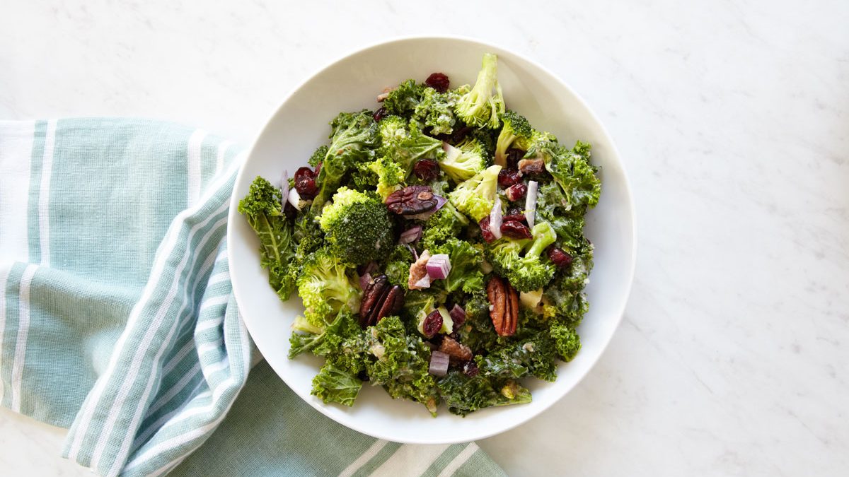 Whole30 Kale Broccoli Salad Recipe Paleo