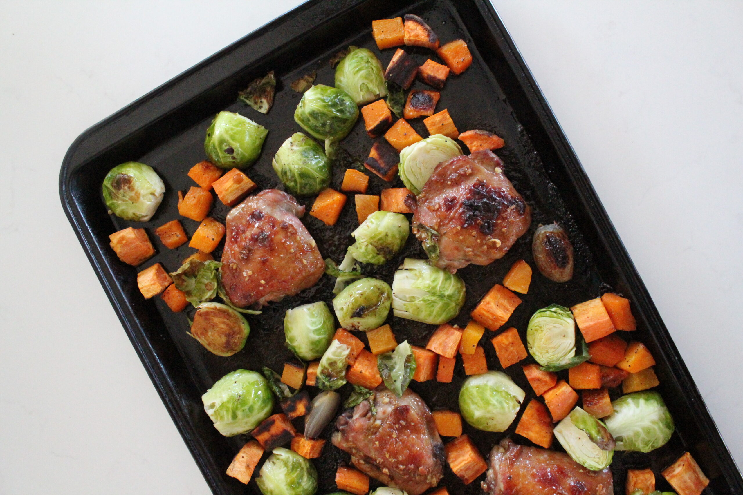 Dijon Chicken Thighs Sheet Pan Meal Paleo + Whole30 2