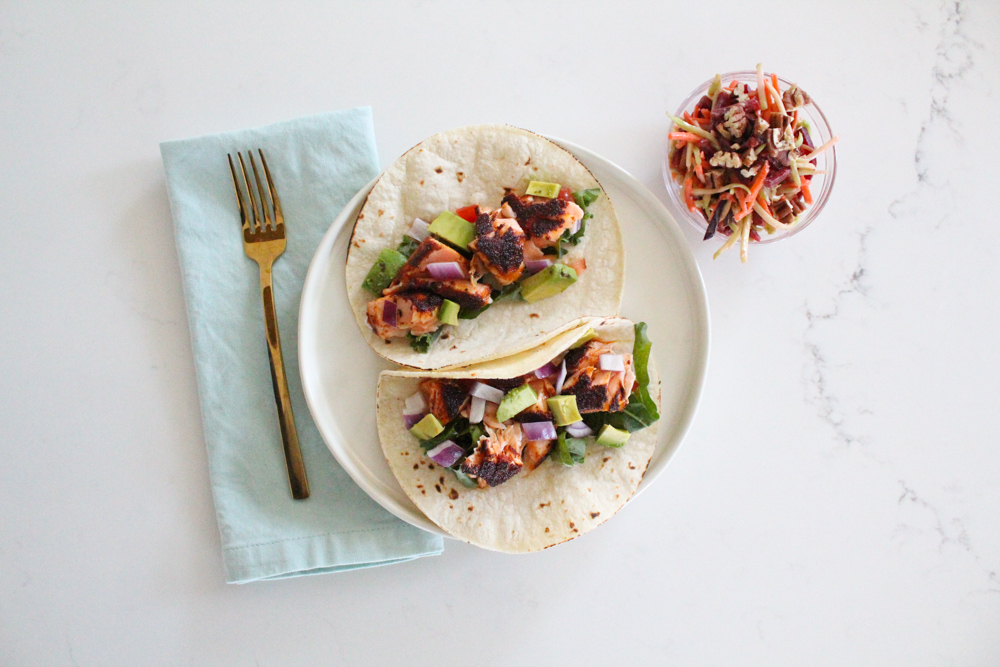 Blackened Salmon Tacos with Slaw Recipe Whole30 Paleo-9