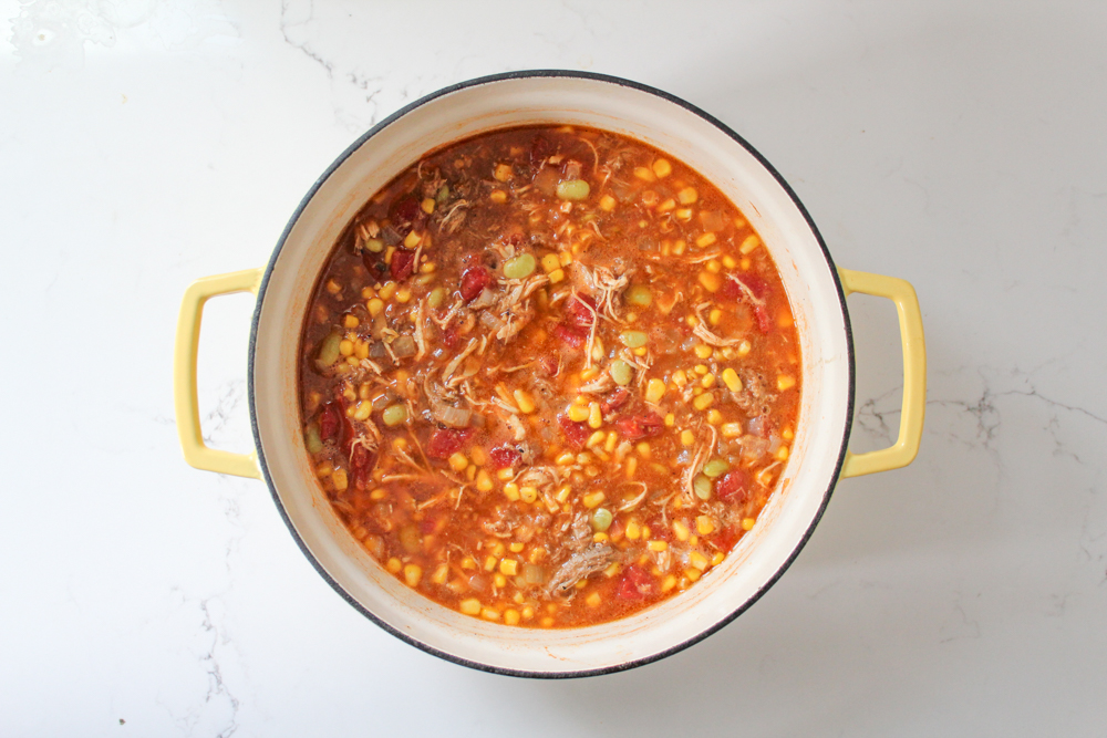 Traditional Brunswick Stew with Chicken and Pulled Pork